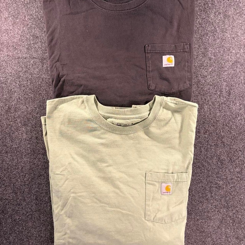 Carhartt Pocket T-Shirt Bundle 2-Pack Mens 4XL Green Black Workwear Loose Fit